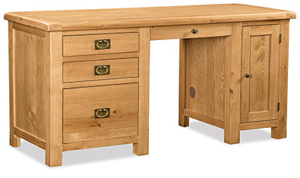 Salisbury Solid Oak Double Desk