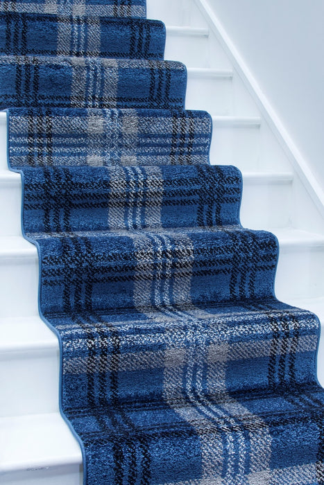 Glendale Cut-to-Measure Hall / Stair Runner - Navy Blue
