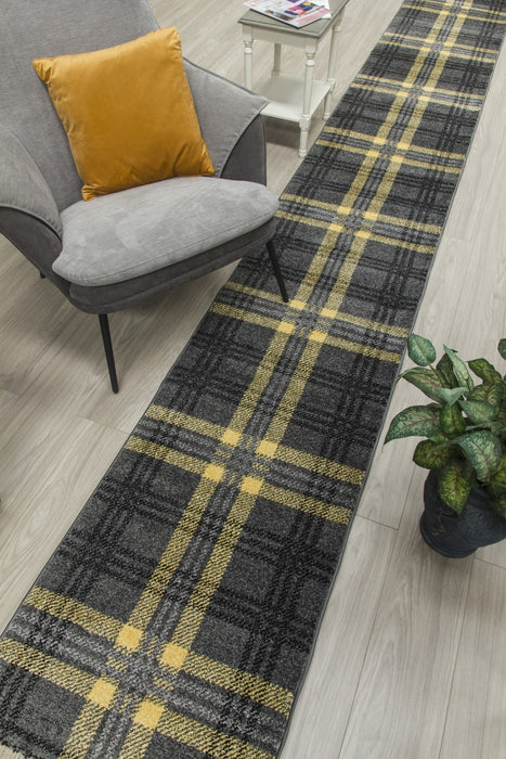Glendale Cut-to-Measure Hall / Stair Runner - Grey / Yellow