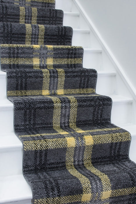 Glendale Cut-to-Measure Hall / Stair Runner - Grey / Yellow