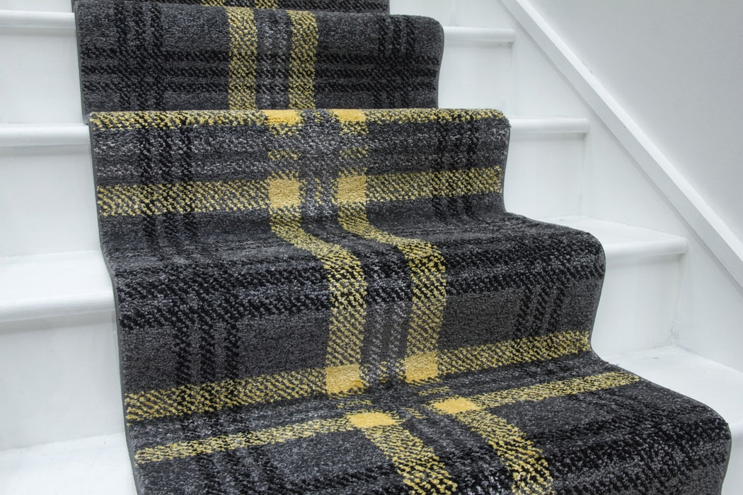 Glendale Cut-to-Measure Hall / Stair Runner - Grey / Yellow