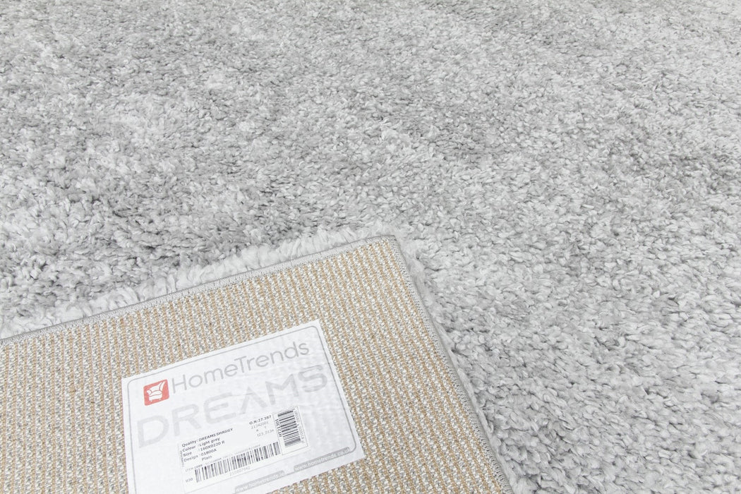 Light Grey Shaggy Rug - Dreams