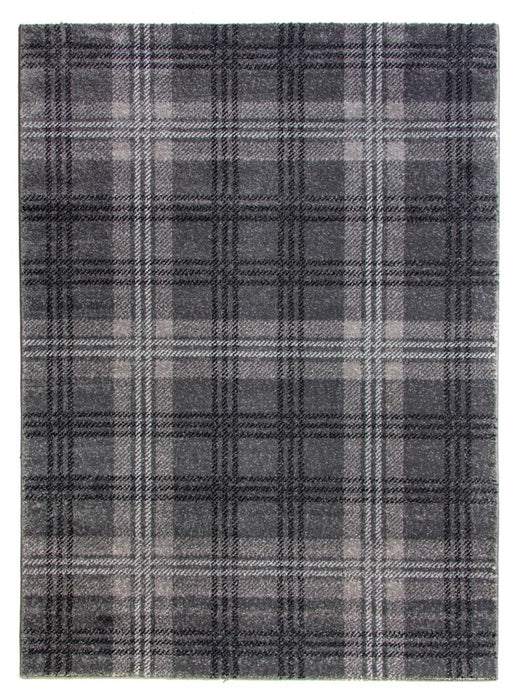 Glendale Tartan Rug - Grey/Black