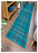 Glendale Tartan Runner Rug Teal Grey