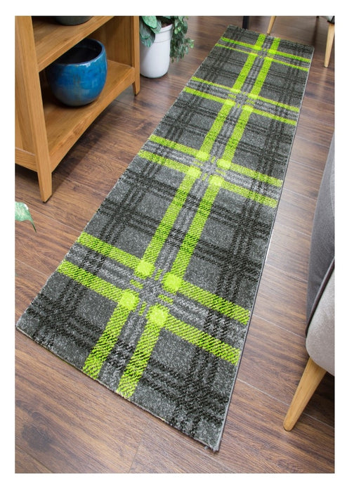 Glendale Tartan Rug - Grey/Green