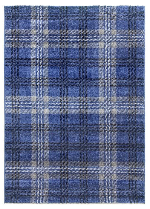 Glendale Tartan Rug - Navy/Grey