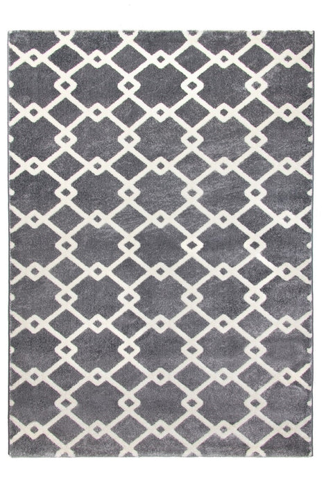 Grey Quattro Geometric Rug - Toscana