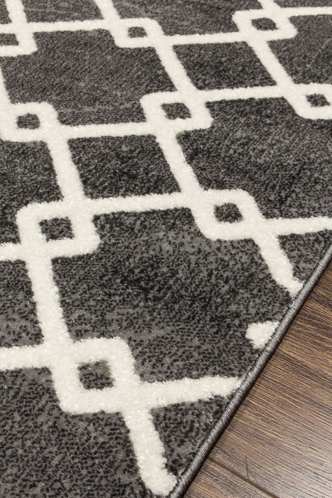 Grey Quattro Geometric Rug - Toscana