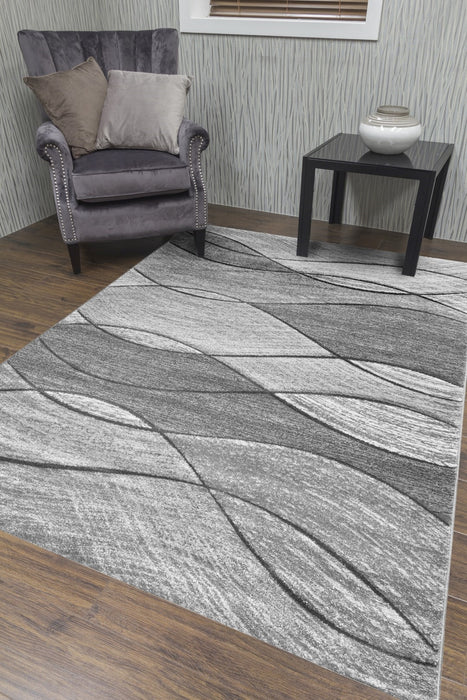 Grey Waves Rug - Impulse