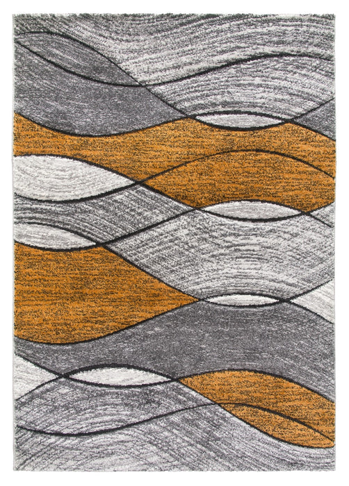 Grey Pumpkin Waves Rug - Impulse