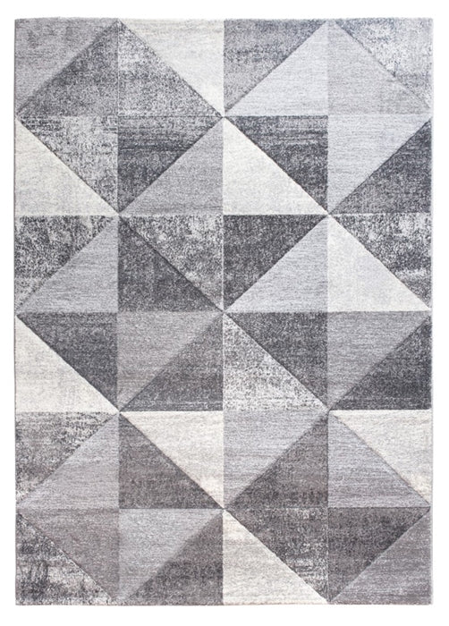 Grey Geometric Triangular Rug - Impulse Triad