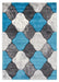 Grey Teal Coblo Rug - Impulse