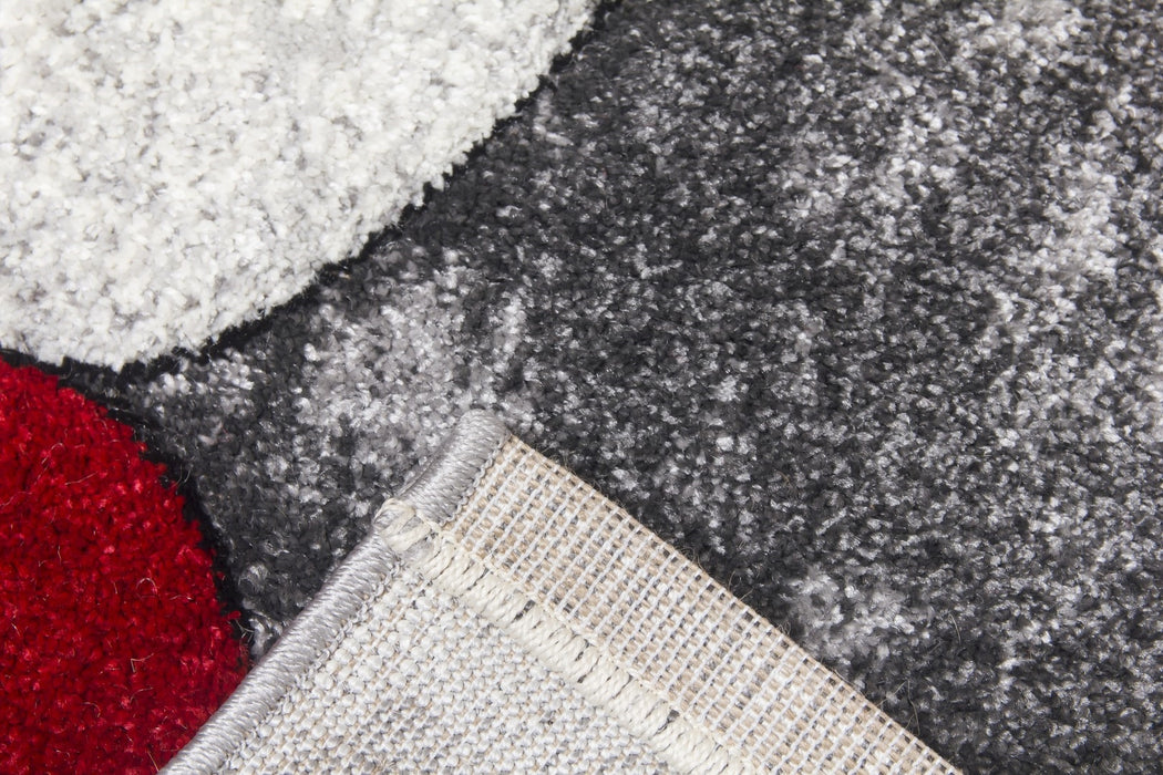 Grey Red Coblo Rug - Impulse