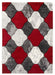 Grey Red Coblo Rug - Impulse