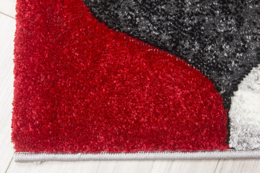 Grey Red Coblo Rug - Impulse