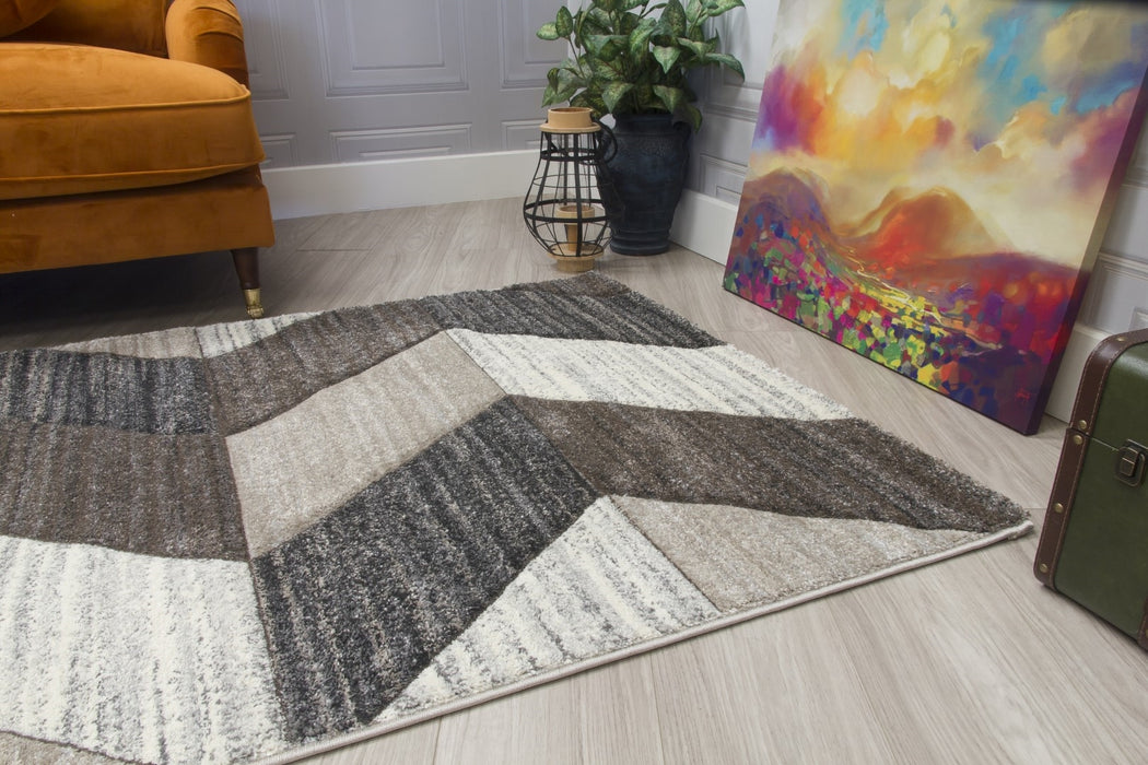 Greige Chevron Rug - Impulse