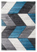 Grey Teal Chevron Rug - Impulse