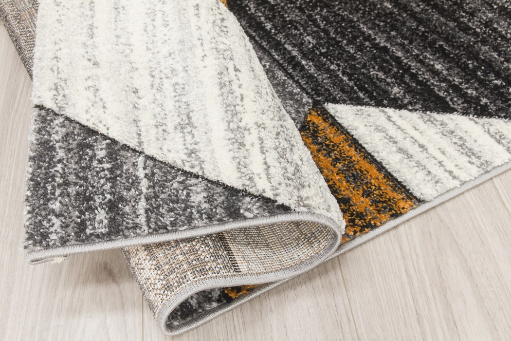 Grey Pumpkin Chevron Rug - Impulse