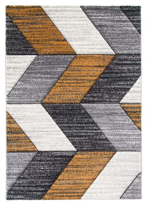 Grey Pumpkin Chevron Rug - Impulse