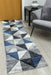 Impulse Triad Runner Rug - Grey/Black/Navy