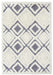 Grey Cream Squares Shaggy Rug - Finesse Motif