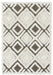finesse motif high-low shaggy brown cream rug