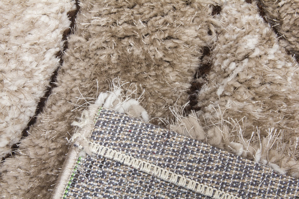 Luxus Teardrop - 3D Shaggy Rug - Beige