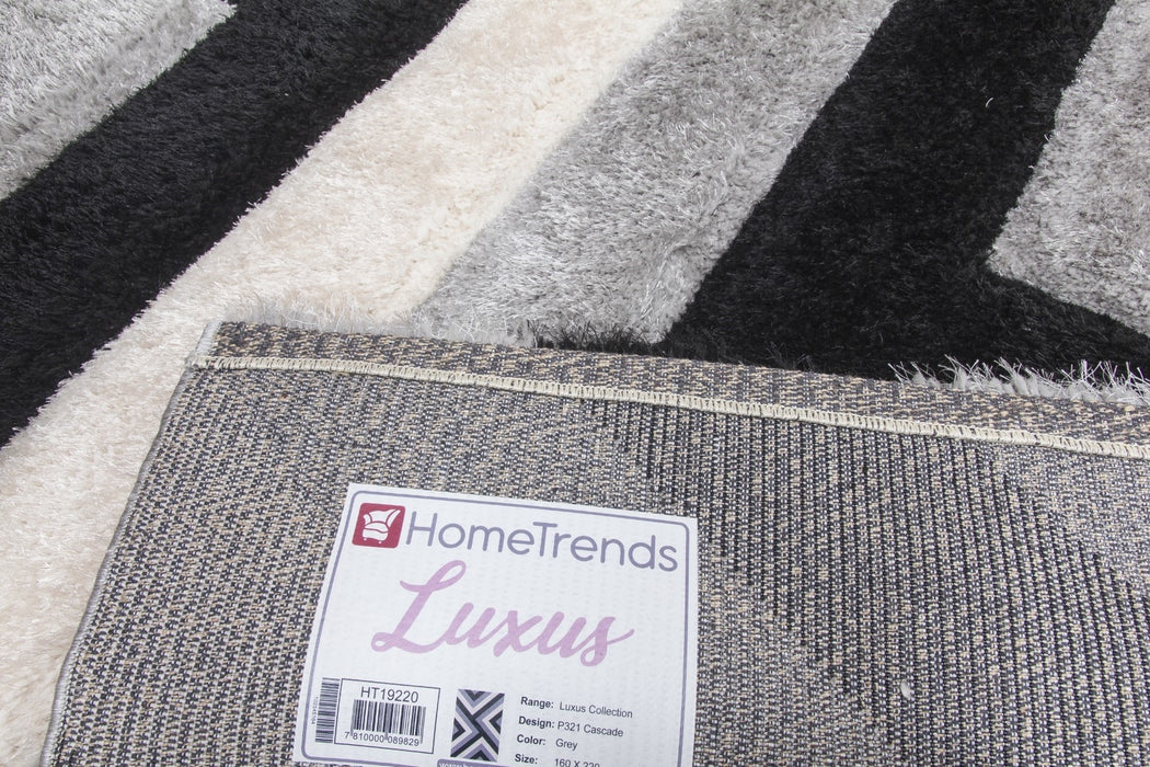 Luxus Cascade - 3D Shaggy Rug - Grey