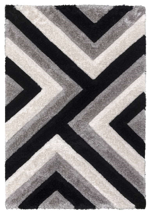 Luxus Cascade - 3D Shaggy Rug - Grey