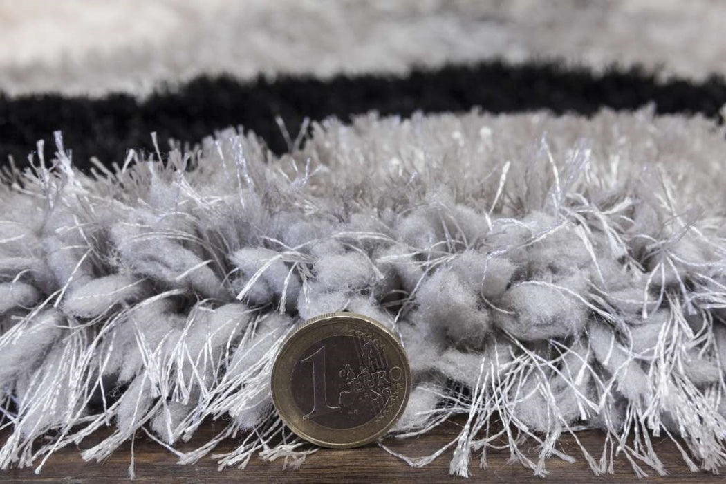 Luxus Cascade - 3D Shaggy Rug - Grey