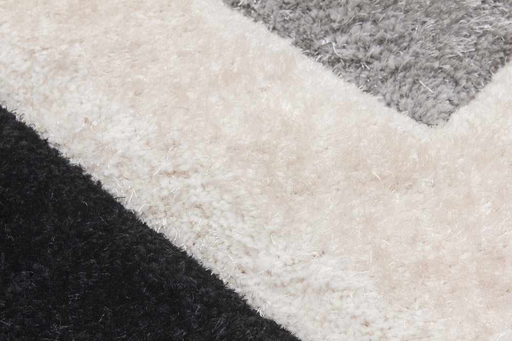 Luxus Cascade - 3D Shaggy Rug - Grey