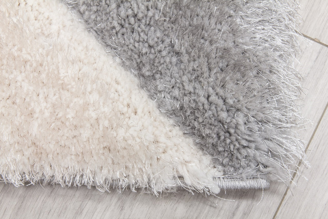 Luxus Cascade - 3D Shaggy Rug - Grey