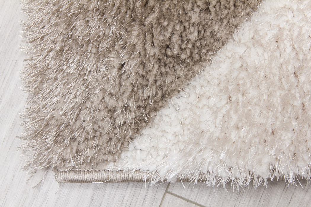 Luxus Cascade - 3D Shaggy Rug - Beige