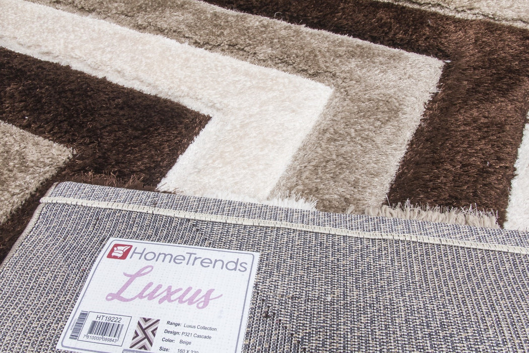 Luxus Cascade - 3D Shaggy Rug - Beige