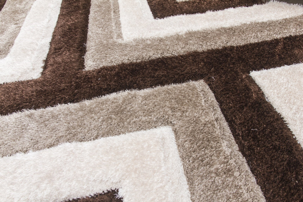 Luxus Cascade - 3D Shaggy Rug - Beige