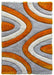 luxus-ripples-shaggy-rug-grey-orange