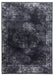 Charcoal Grey Distressed Rug - Vintage Classic