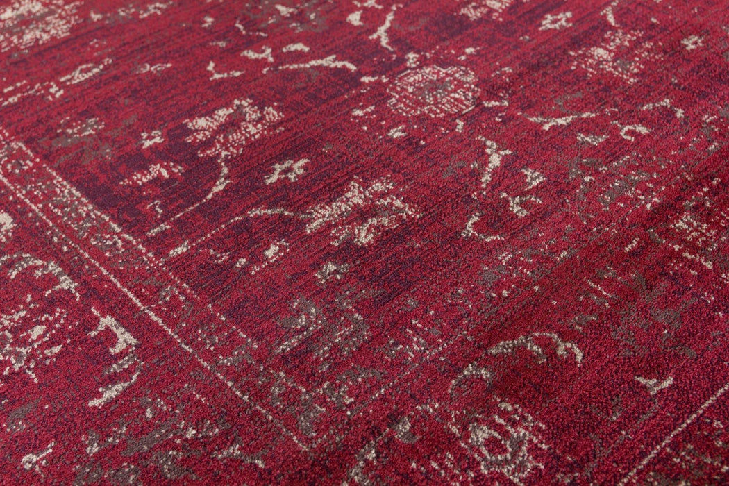 Burgundy Red Distressed Rug - Vintage Timeless