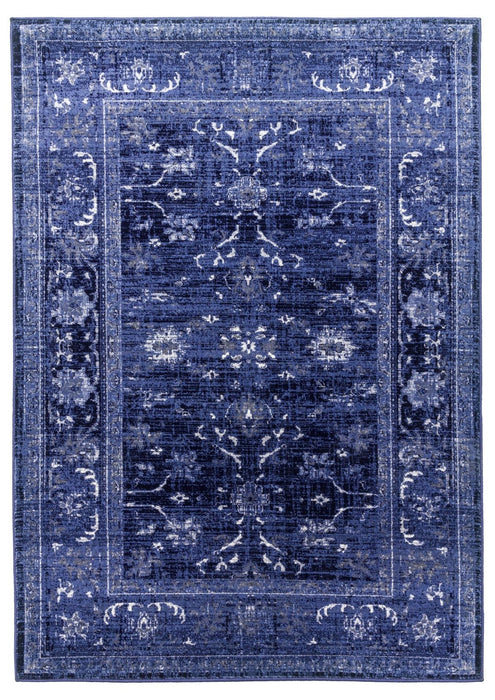 Navy Blue Distressed Rug - Vintage Timeless