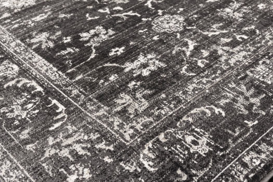 Vintage Timeless Runner Rug - Charcoal