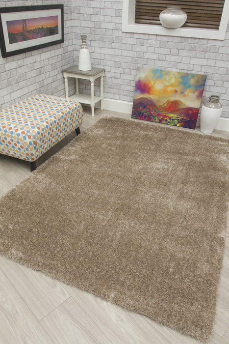 Beige Shaggy Rug - Plush