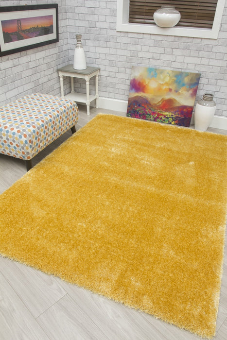 Yellow Shaggy Rug - Plush