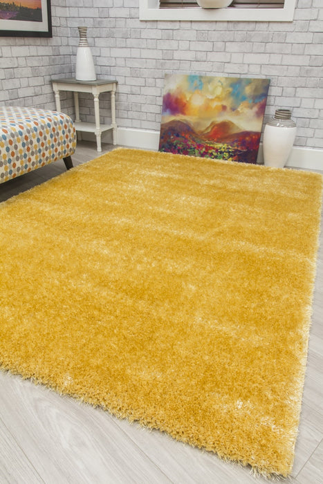 Yellow Shaggy Rug - Plush