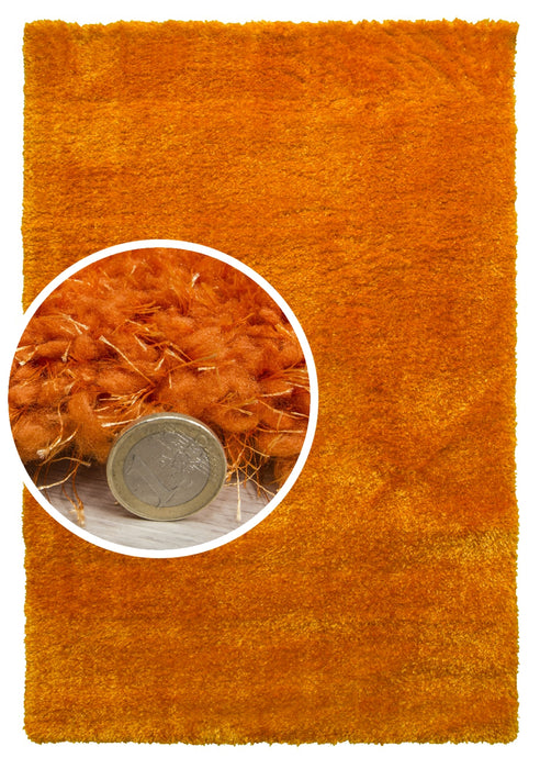 Orange Shaggy Rug - Plush