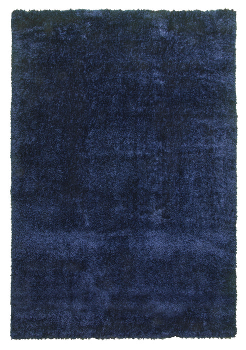 Navy Blue Shaggy Rug - Plush