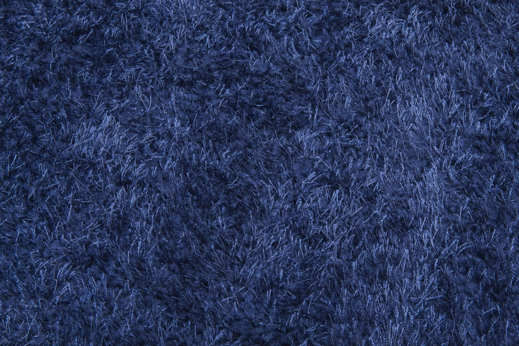 Navy Blue Shaggy Rug - Plush