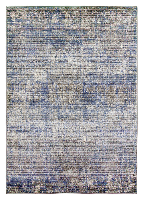 Grey Blue Abstract Rug - Mystique Bohemian