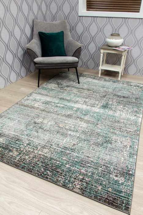 Green Abstract Rug - Mystique Bohemian