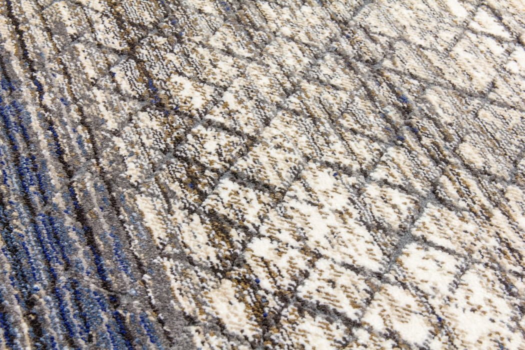 Grey Blue Abstract Rug - Mystique Tetra