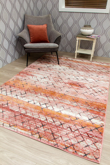 Pink Abstract Rug - Mystique Tetra